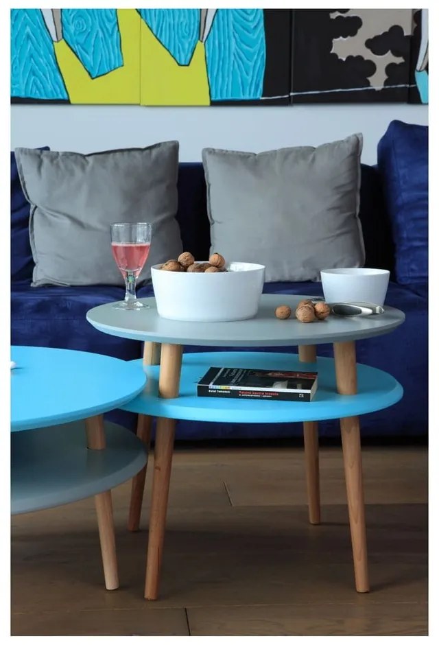 Svetlosivý odkladací stolík Ragaba UFO, ⌀ 45 cm