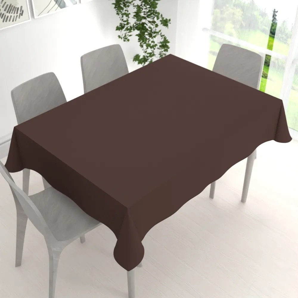 Biante Dekoračný obdĺžnikový obrus Rongo RG-015 Tmavo hnedý 60x100 cm