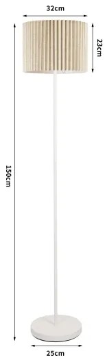 Brilagi - Stojacia lampa NORDIC WAVE 1xE27/15W/230V ľan/biela