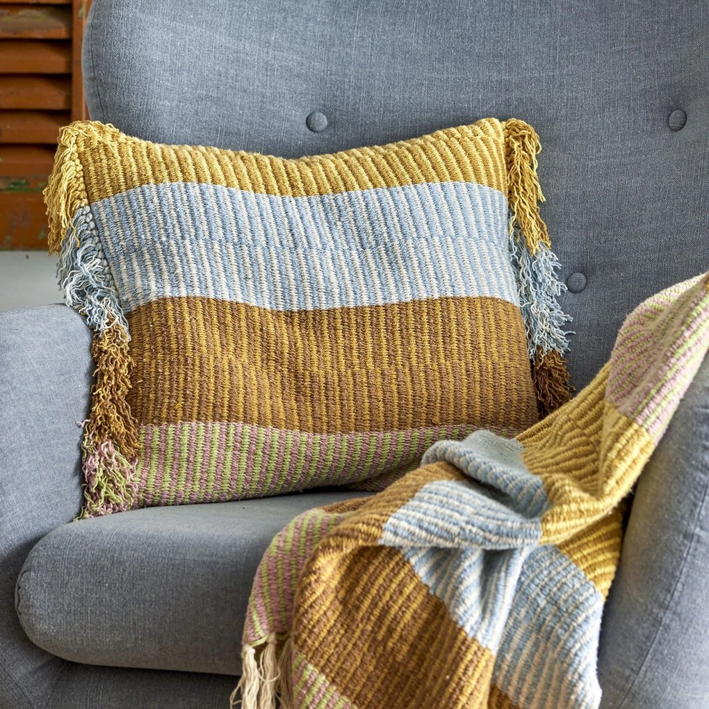 Bloomingville Prehoz z recyklovanej bavlny Isnel Yellow 160 x 130 cm