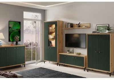 Čelo šatníkovú skriňu PARII fľašková zelená