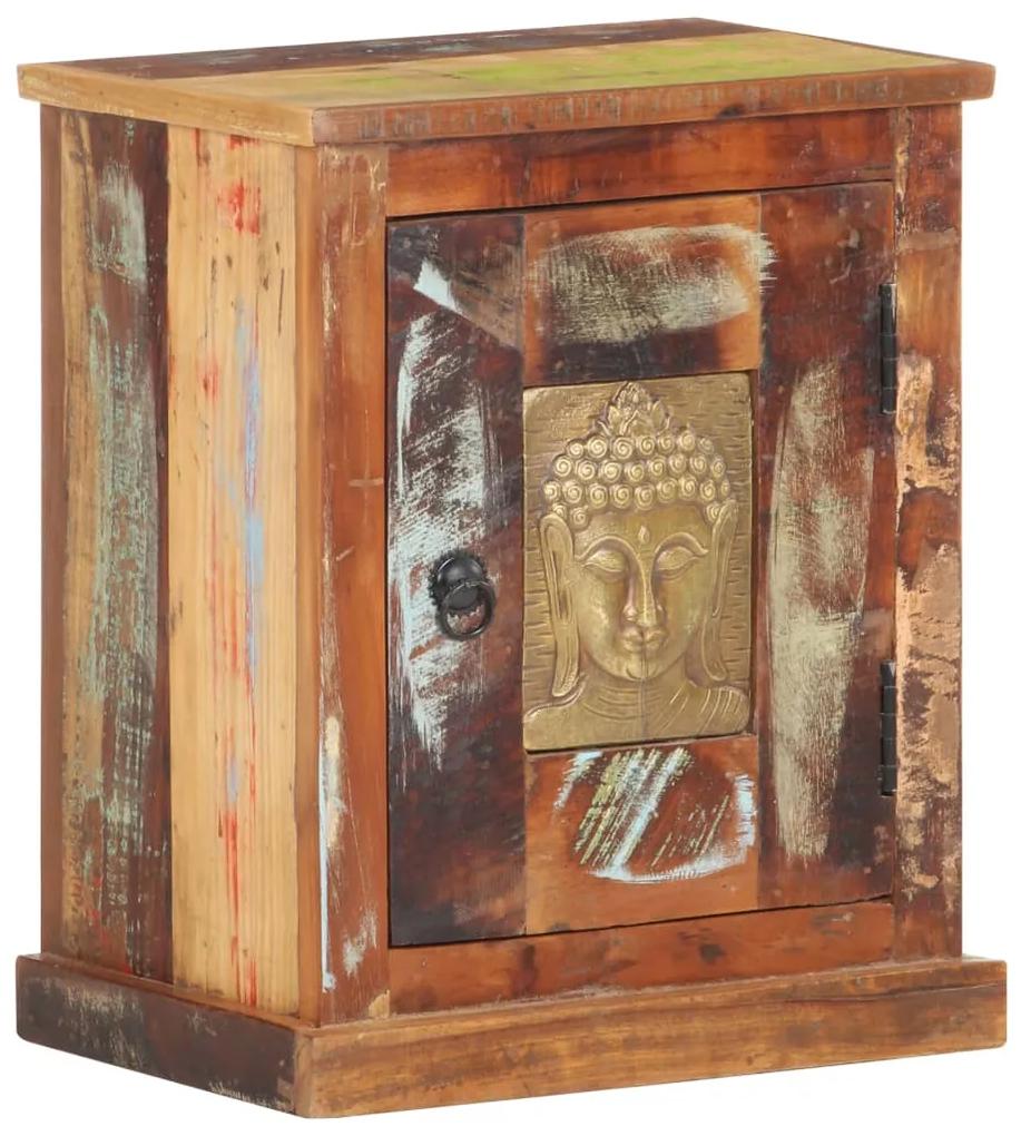 vidaXL Nočný stolík s obložením Buddhu 40x30x50 cm recyklovaný masív