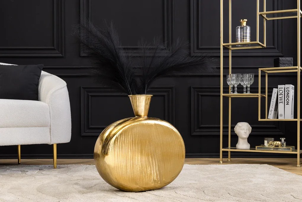 Veľká dekoratívna váza ORIENT XL 65 cm so zlatým kladivkovaným efektom