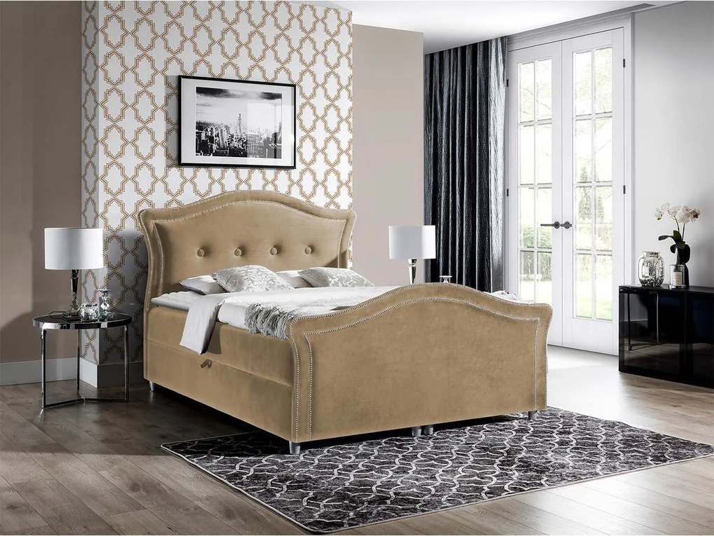 Kontinentálna posteľ Masala Lux, Rozmer postele: 120x200, Dostupné poťahy: Magic Velvet 2206