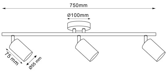 Bodové svietidlo GOLDIE 3xGU10/10W/230V zlaté