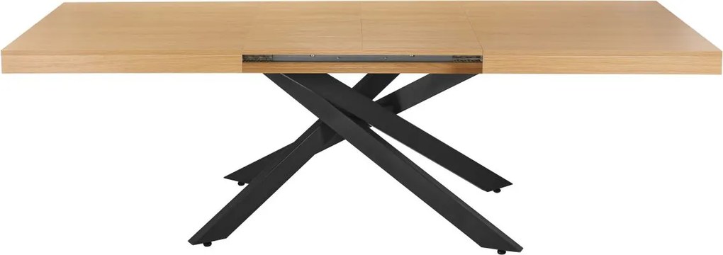 Vintino Rozkladací jedálenský stôl ALONZO 160–240 cm – dub prírodný / čierna oceľ