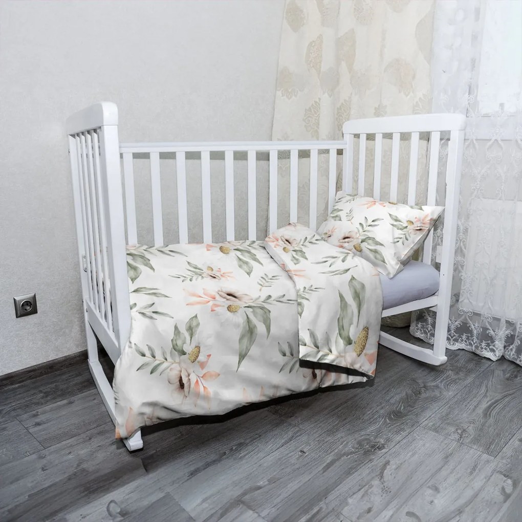 Sablio Mikroplyšové detské obliečky do postieľky Romantika na lúke - 100x135 / 40x60