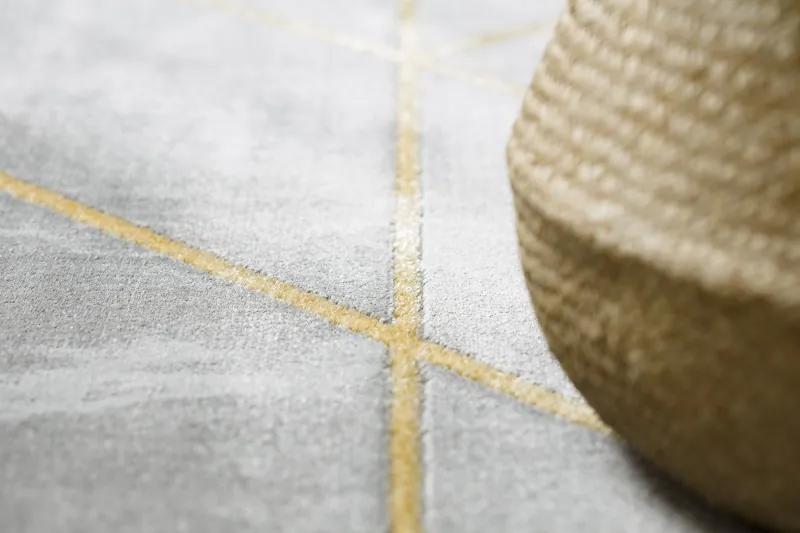 styldomova Sivo-zlatý koberec Glamour Emerald 1012 kruh