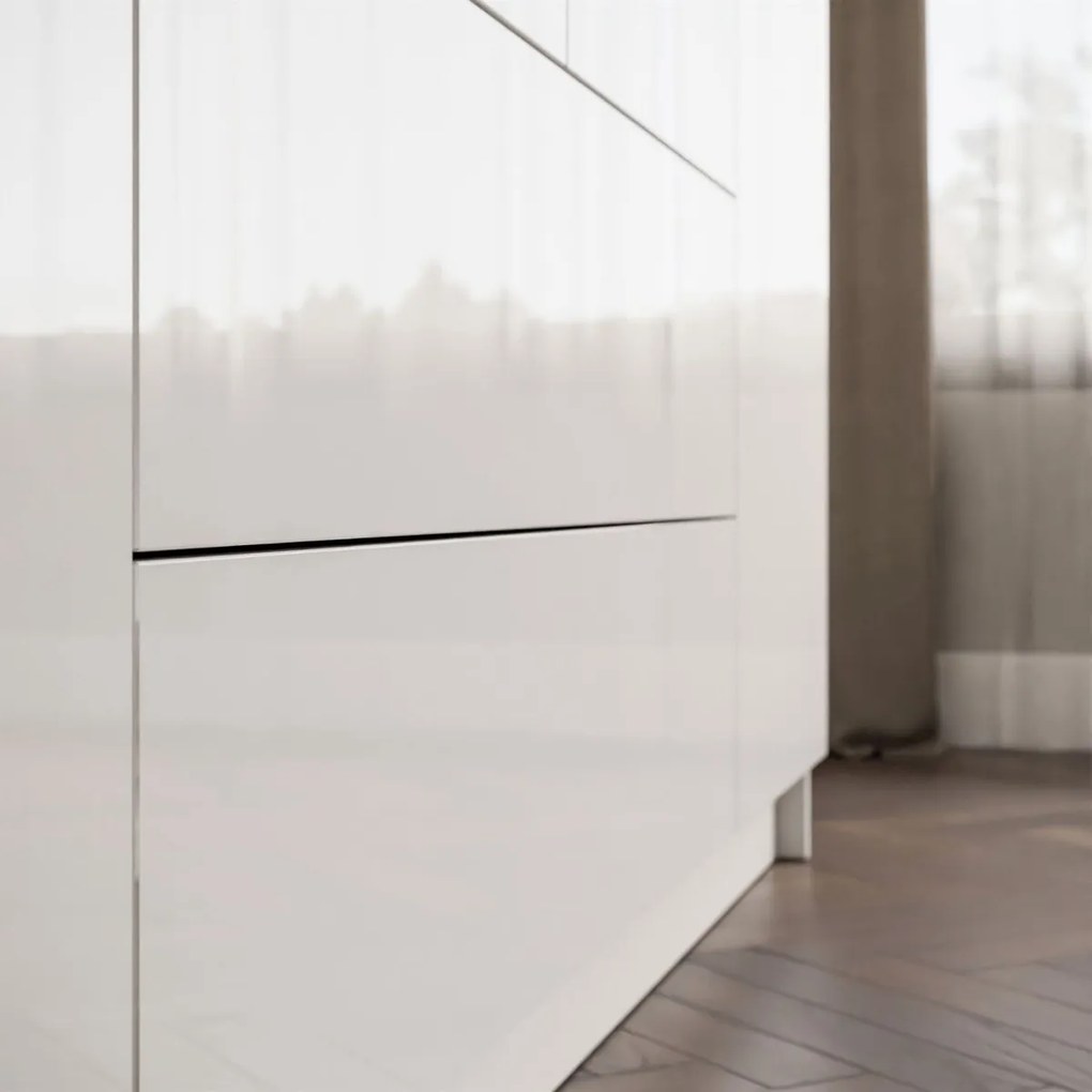 ŠATNÍKOVÁ SKRIŇA NESSIE BIELY LESK 4D2 PUSH