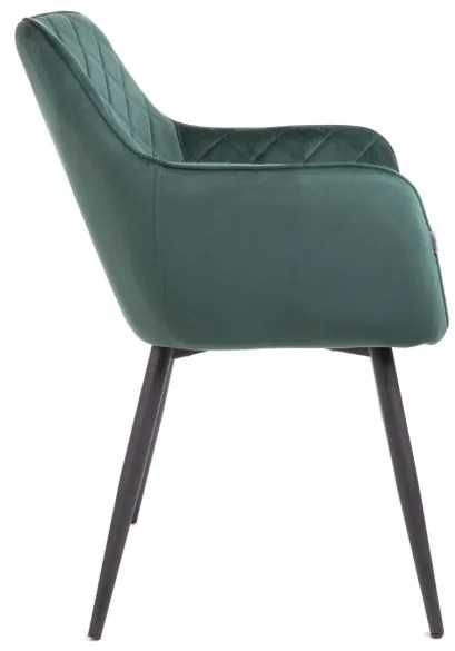Jedálenská stolička SHELTON zamatová zelená 860480