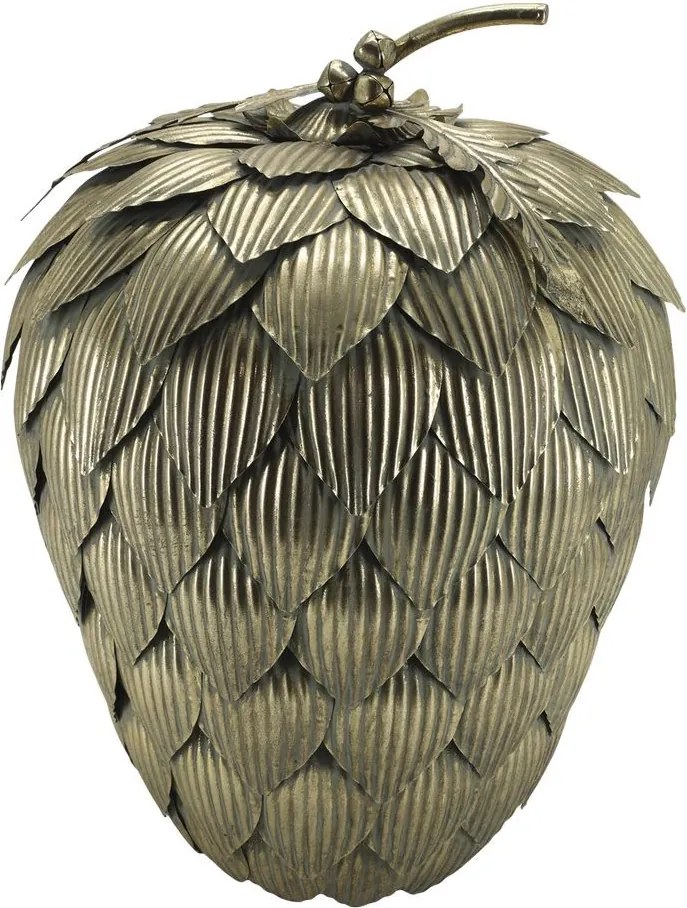 Elegantná kovová dekorácia šiška v antik mosadze - 31*47 cm