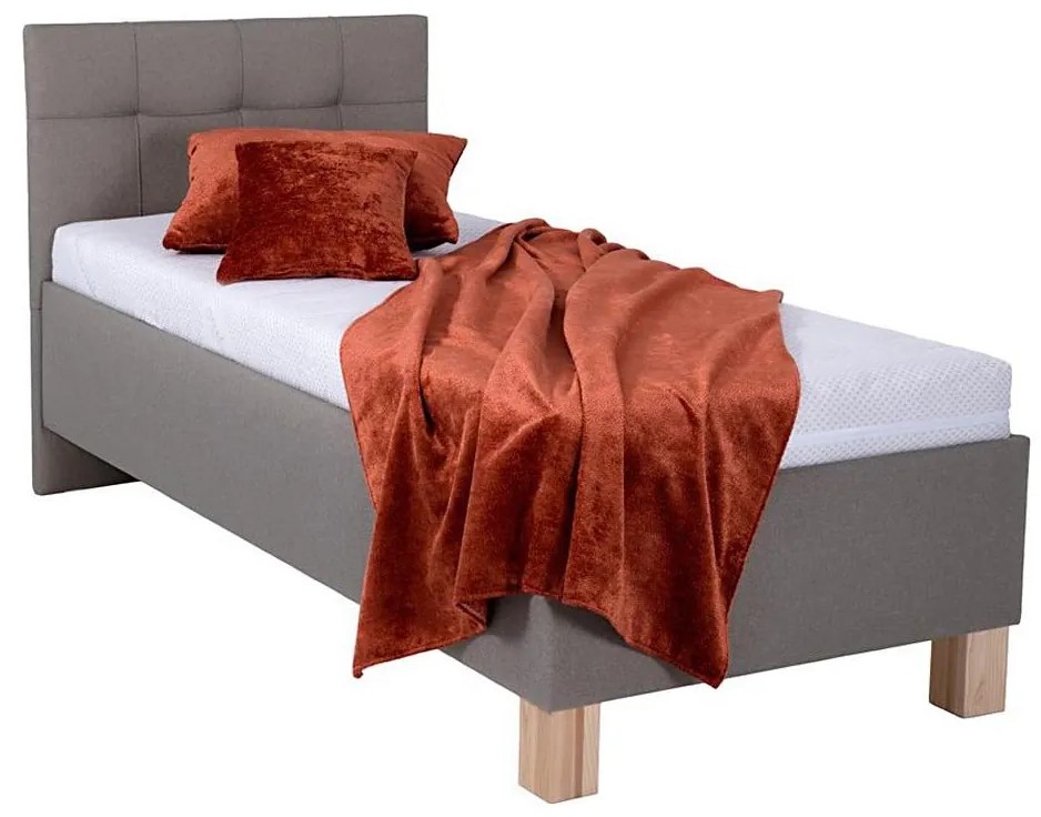 Čalúnená posteľ s úložným priestorom bez matraca MARIA ONE 90x200 cm taupe