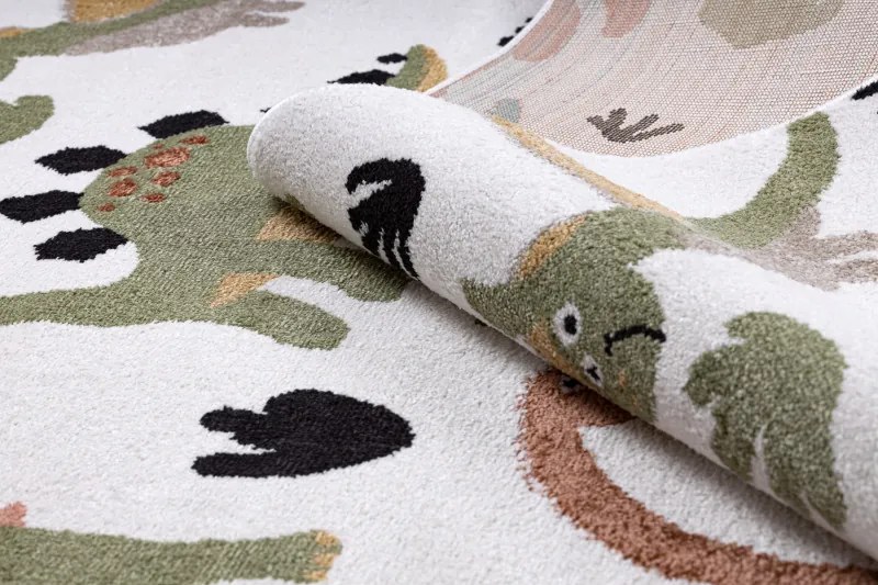 Dywany Łuszczów, Detský kusový koberec Fun Dino cream, 200x290, viacfarebná, detská izba