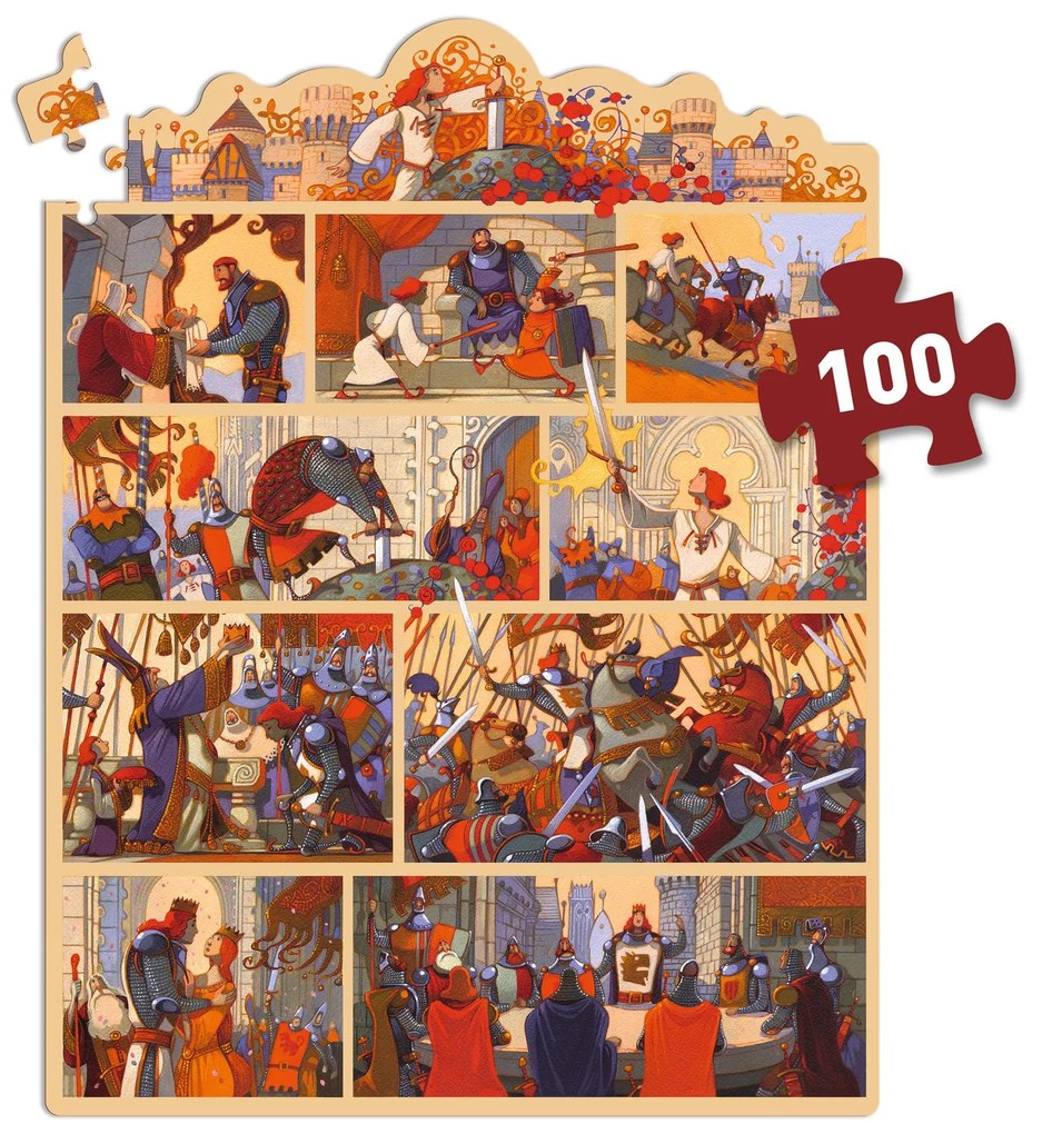 Rozprávkové puzzle - Kráľ Artuš - 100 ks