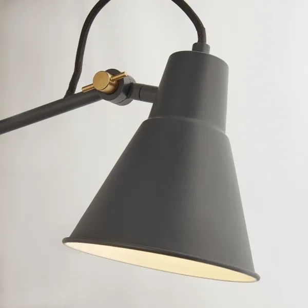 Searchlight 7403GY - Nástenná lampa SWING ARM 1xE27/20W/230V antracit