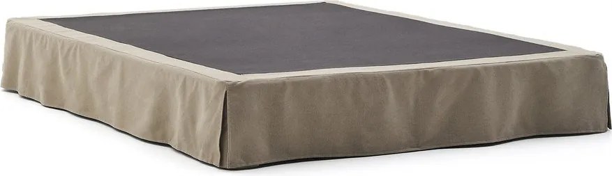 Taupe čalúnená dvojlôžková posteľ bez čela 180x200 cm Jaira – Kave Home