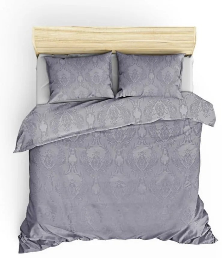 Sivý bavlnený set prikrývky a obliečky na vankúš na dvojlôžko 240x260 cm Beste – Mijolnir