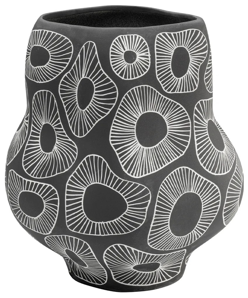 Anemone váza 39 cm sivá