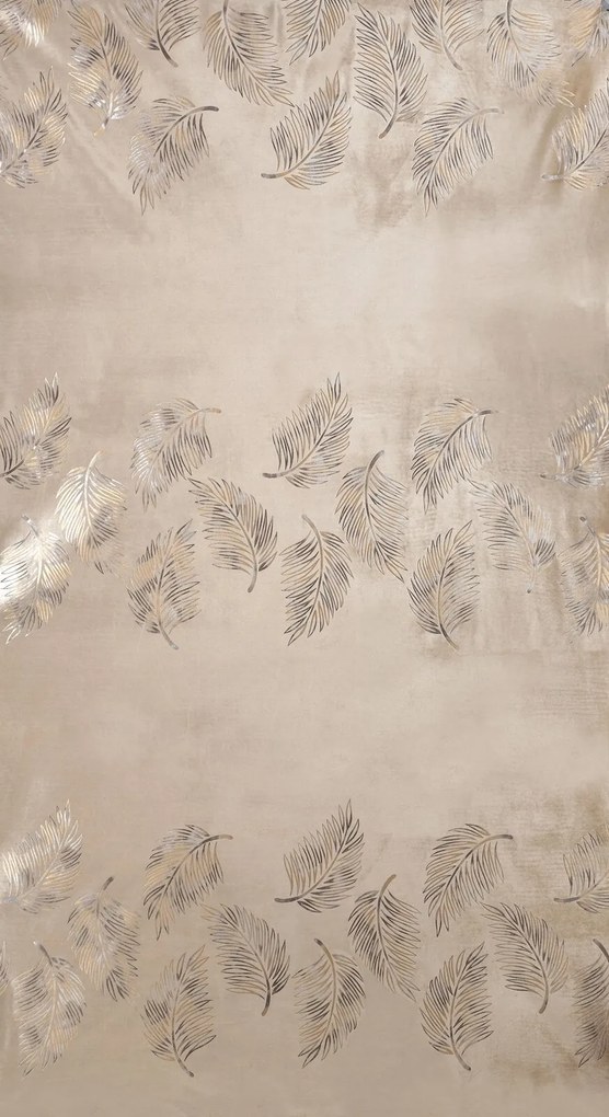 EUROFIRANY ZATEMŇOVACÍ ZÁVES NA KRÚŽKOCH IDALIA 140X250 CM LISTY