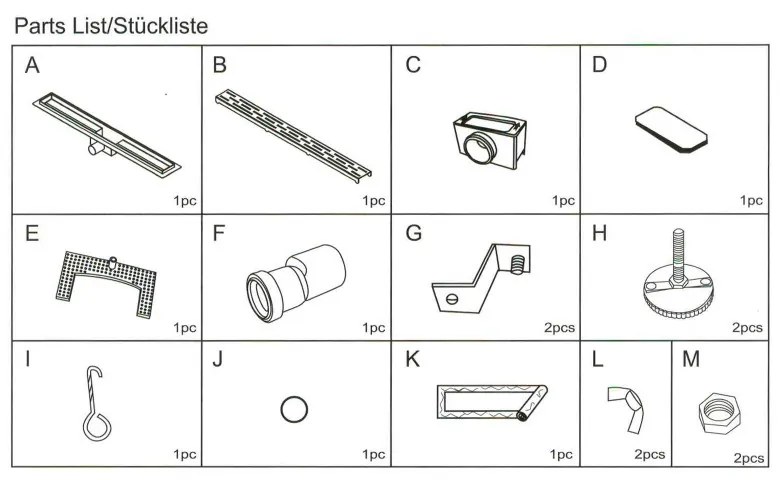 STABILO Sanitär Sprchový žľab s roštom Columbia 90 cm