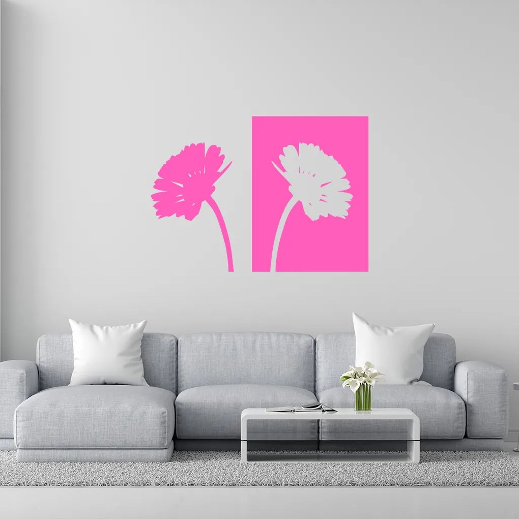 Veselá Stena Samolepka Margaréty Farba: hnědá, Veľkosť: 100 x 72 cm