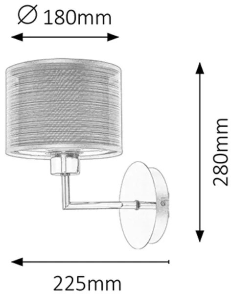 Rabalux 2628 - Nástenné svietidlo ANASTASIA E27/60W
