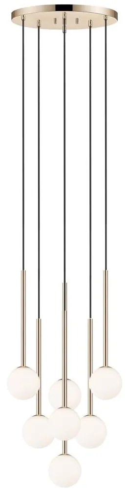 Zuma Line P0574-07F-F7AA - Luster na lanku ARCTURUS 7xG9/4W/230V zlatá