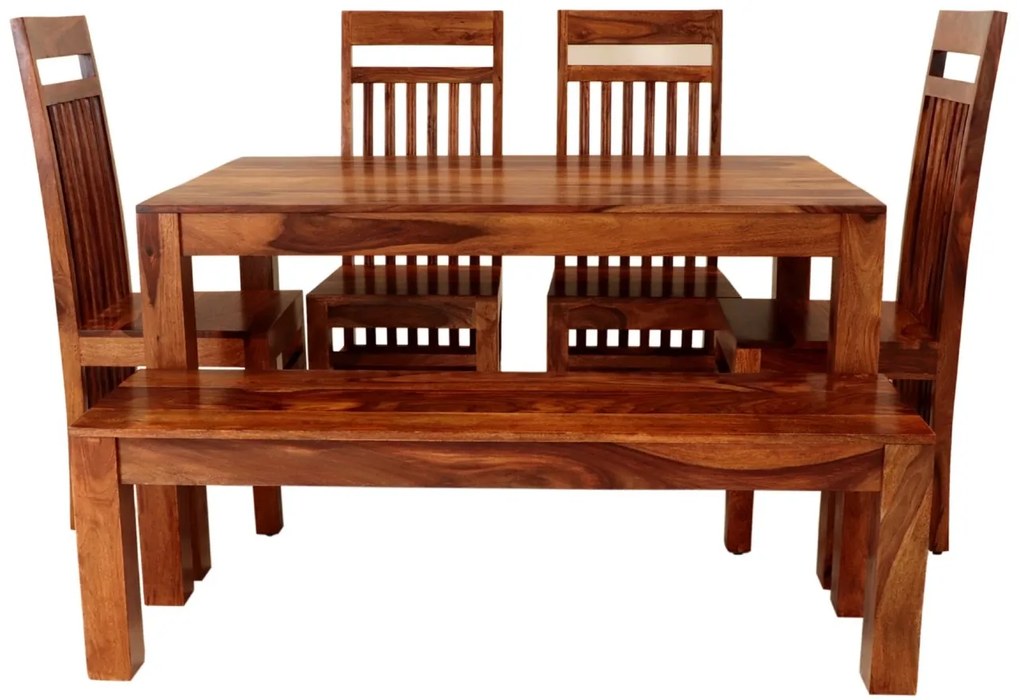 furniture-nabytek.cz - Jedálenský set pre 6 osôb Gani z indického masívu palisander
