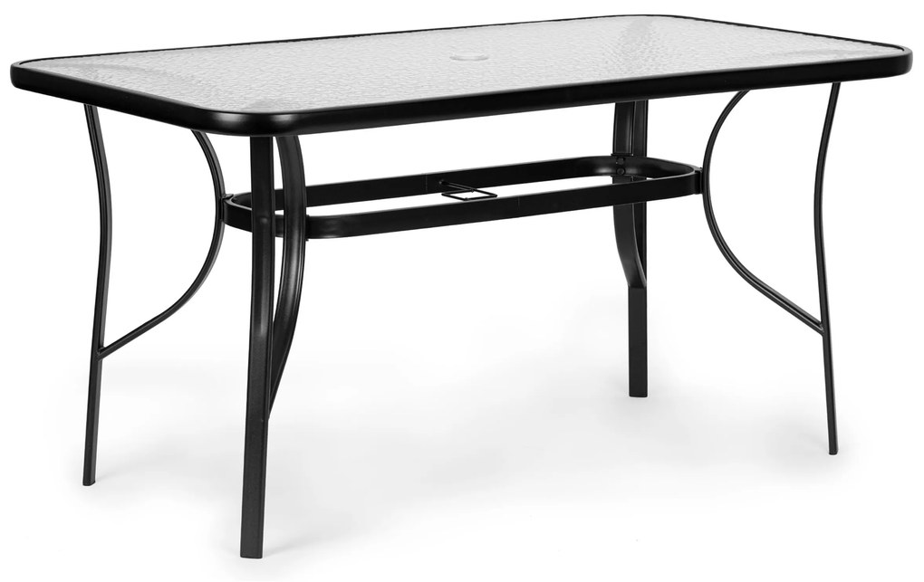 Záhradný sklenený stôl, 140x80cm