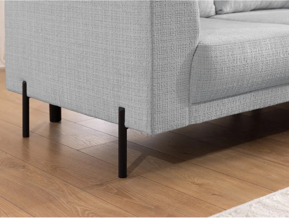 Svetlosivá ženilková rohová pohovka (pravý roh/do L) Mauris – Ropez