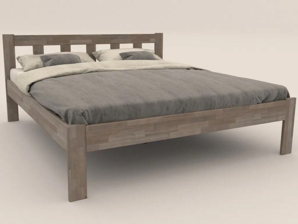 Manželská posteľ Tema 180x200 cm, šedý buk