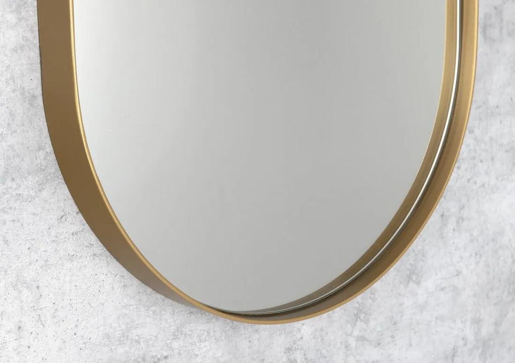 Sapho, PUNO zrkadlo v kovovom ráme 40x70cm, zlatá matná, ORT470
