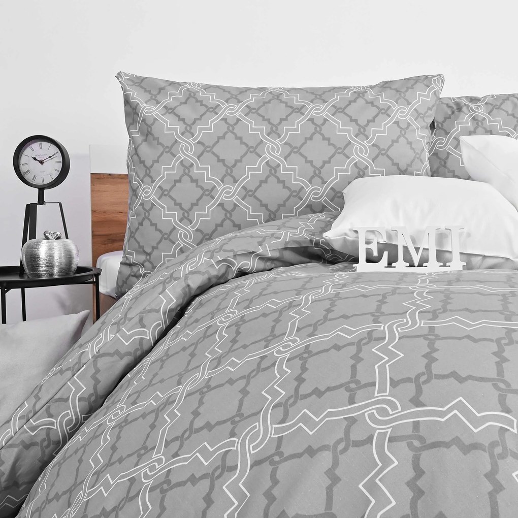 Obliečky bavlnené Dolce sivé EMI: Vankúš 70x90