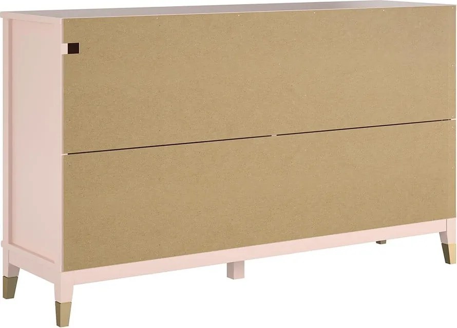 Ružová komoda CosmoLiving by Cosmopolitan Westerleigh, 144 x 85 cm