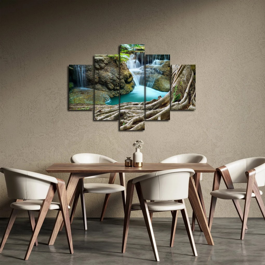 Obraz - Rieka s vodopádmi (150x105 cm)