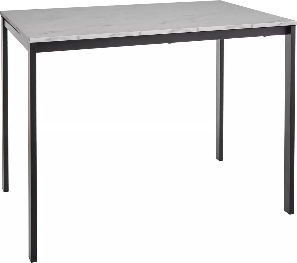 Jedálenský stôl Mario 100 cm mramor/čierny