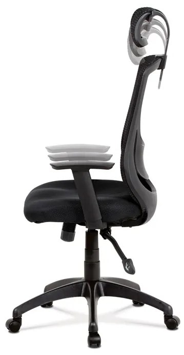 Autronic BONTEC Kancelárska stolička, synchrónny mechanizmus, čierna sieťovina, KA-A186 BK Farba: Čierna