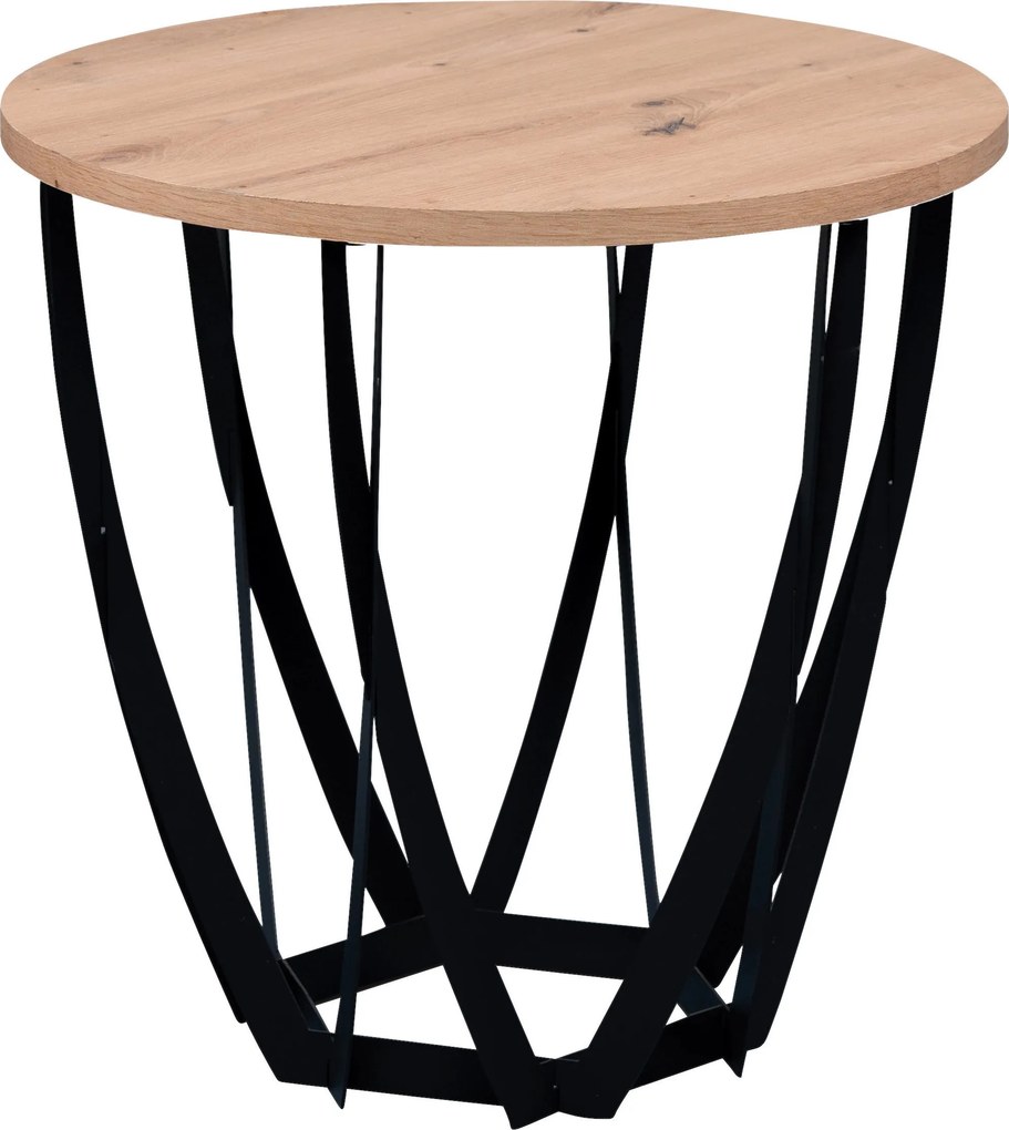 XXXLutz PRÍRUČNÝ STOLÍK, čierna, dub artisan Xora - Stolíky do obývačky - 001815003301