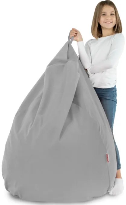 Plyšový sedací vak SAKO svetlosivý