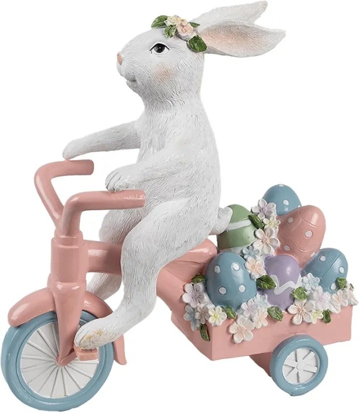 Dekorácia králik na bicykli s vajíčkami - 29*12*31 cm