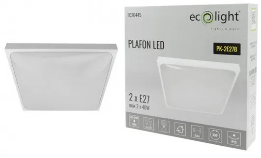 ECOLIGHT LED stropné svietidlo 2xE27 + 2x žiarovka Philips E27 10W