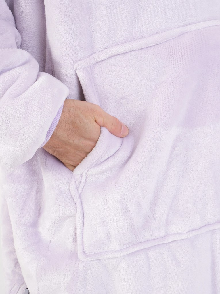 Baránková mikina mikroplyš – Laura lila veľkosť L
