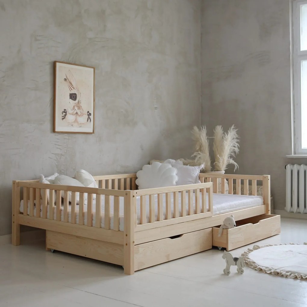 Výhodný set: detská posteľ Basic Love Plus 140 x 200 s úložným priestorom + matrac Ares 10
