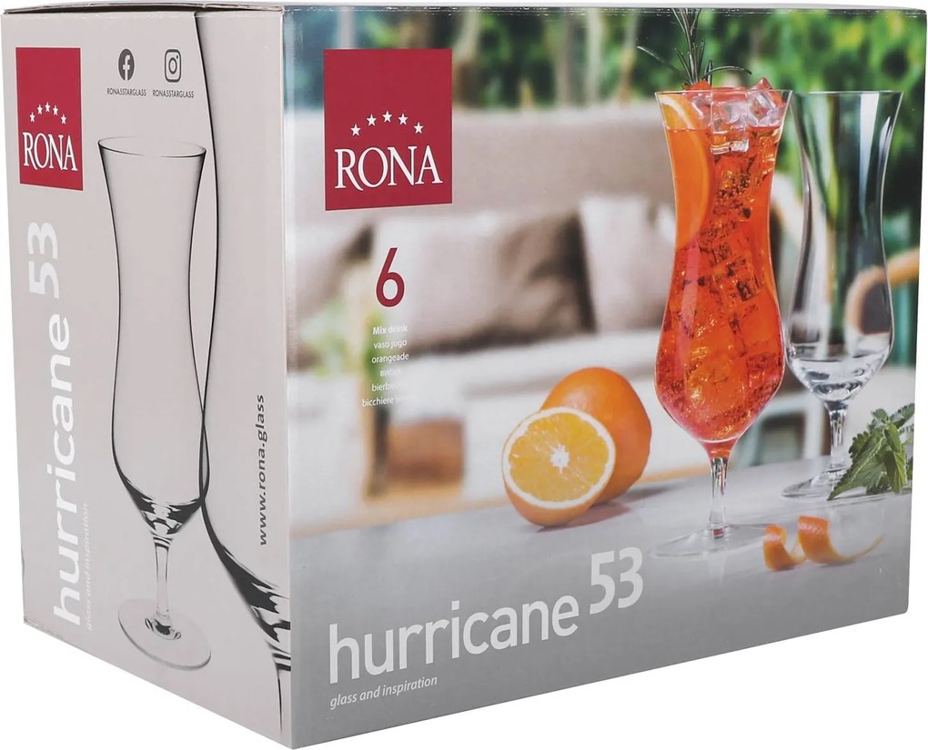 Rona Hurricane poháre na kokteily 530 ml 6 ks