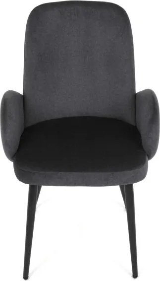 Jedálenská stolička zamatová, sivá DCL-X7129 GREY2