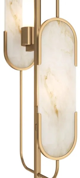 Maytoni MOD099FL-02G - Stojacia lampa MARMO 2xG9/40W/230V