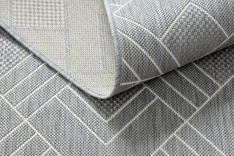 Koberec FLAT SISAL 48731637  Námestie  diamant,  geometrický  sivo /  krémový