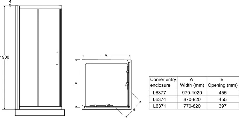 Ideal Standard Synergy sprchový kút pravouhlý - ukončený predaj 80x80 cm
