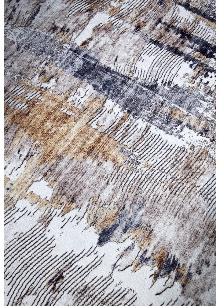Svetlosivý koberec 200x290 cm Malard Anthracite Gold – Elle Decoration