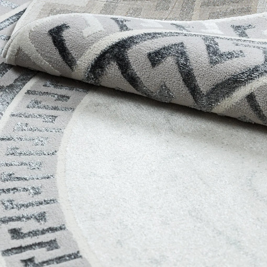 Kusový koberec Allure 1960 white/grey kruh, 150x150 (priemer) kruh, šedá, kancelária, Dywany Łuszczów